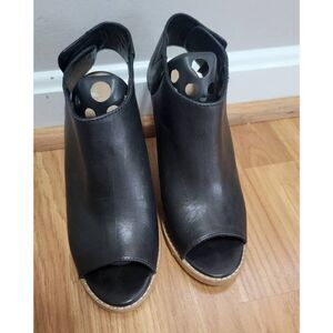 Cole Haan Peep Toe Leather Bootie 6.5